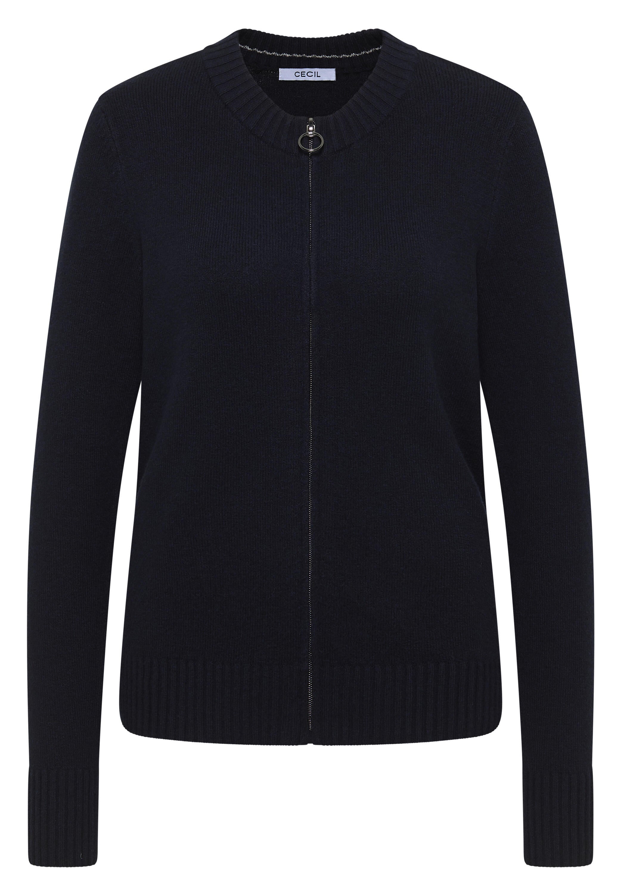 Strickjacke aus Baumwollmix - 16831 urban dark blue - Blau