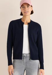 Strickjacke aus Baumwollmix - 16831 urban dark blue - Blau