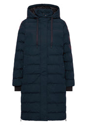 Steppmantel mit Kapuze - 15631 dark navy blue - Blau