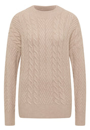 Strickpullover aus Baumwollmix - 16952 sandalwood beige melange - Beige