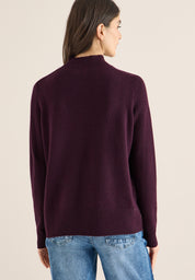Strickpullover COSY - 17130 eggplant red melange - Rot