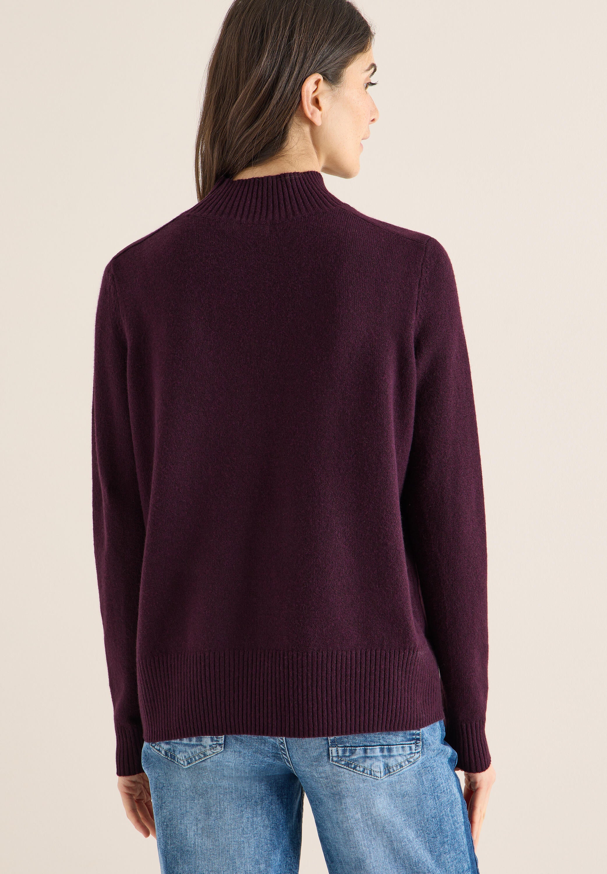 Strickpullover COSY - 17130 eggplant red melange - Rot