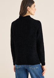 Strickpullover CHENILLE - 10001 Black - Schwarz
