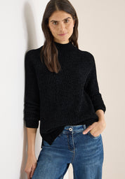 Strickpullover CHENILLE - 10001 Black - Schwarz