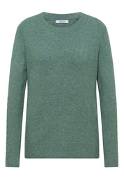 Strickpullover aus Baumwollmix - 16833 jewel green melange - Grün