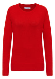Strickpullover aus Baumwollmix - 16953 fiery red - Rot