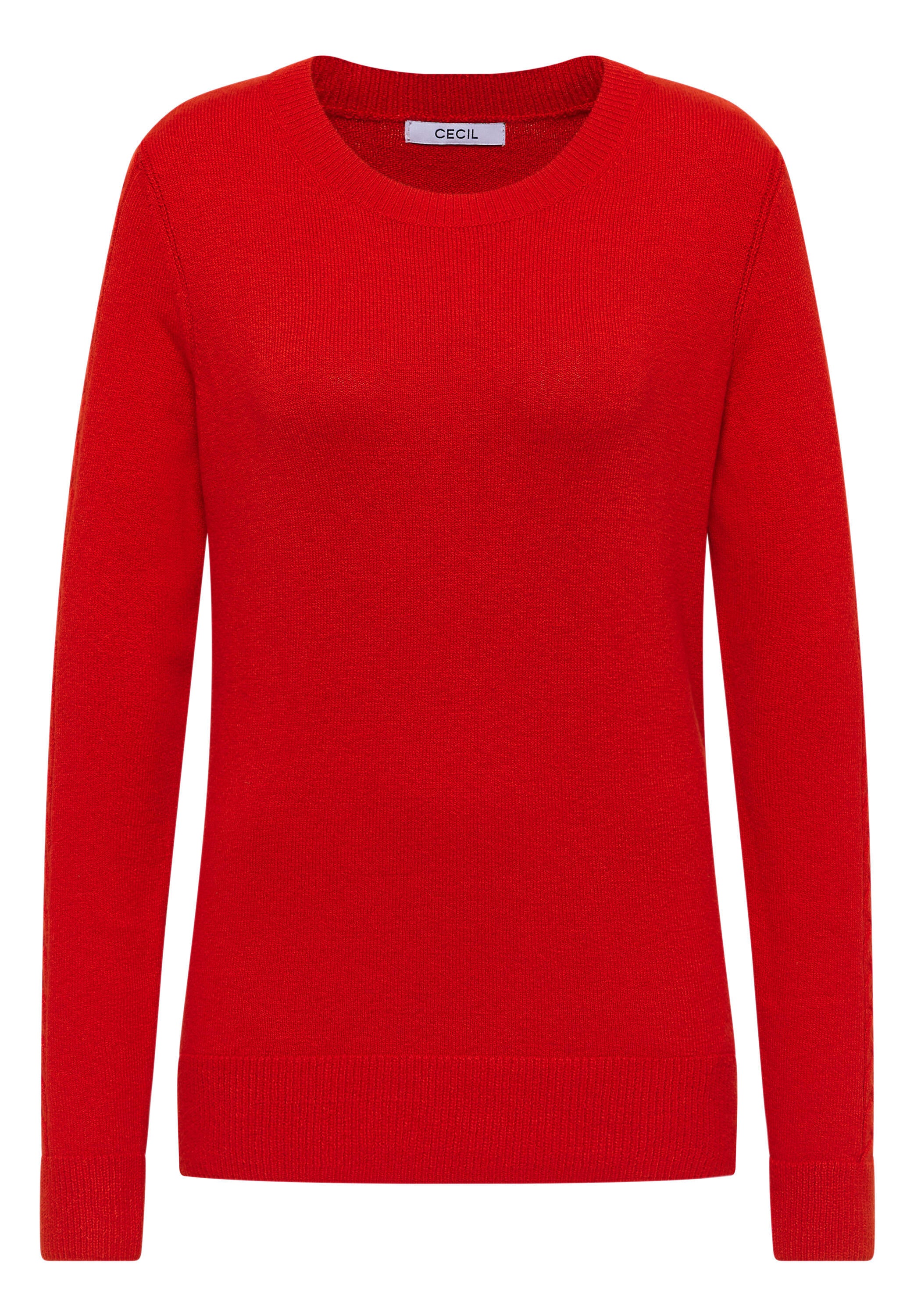 Strickpullover aus Baumwollmix - 16953 fiery red - Rot
