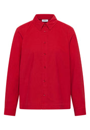 Cordhemd aus Baumwolle - 16953 fiery red - Rot