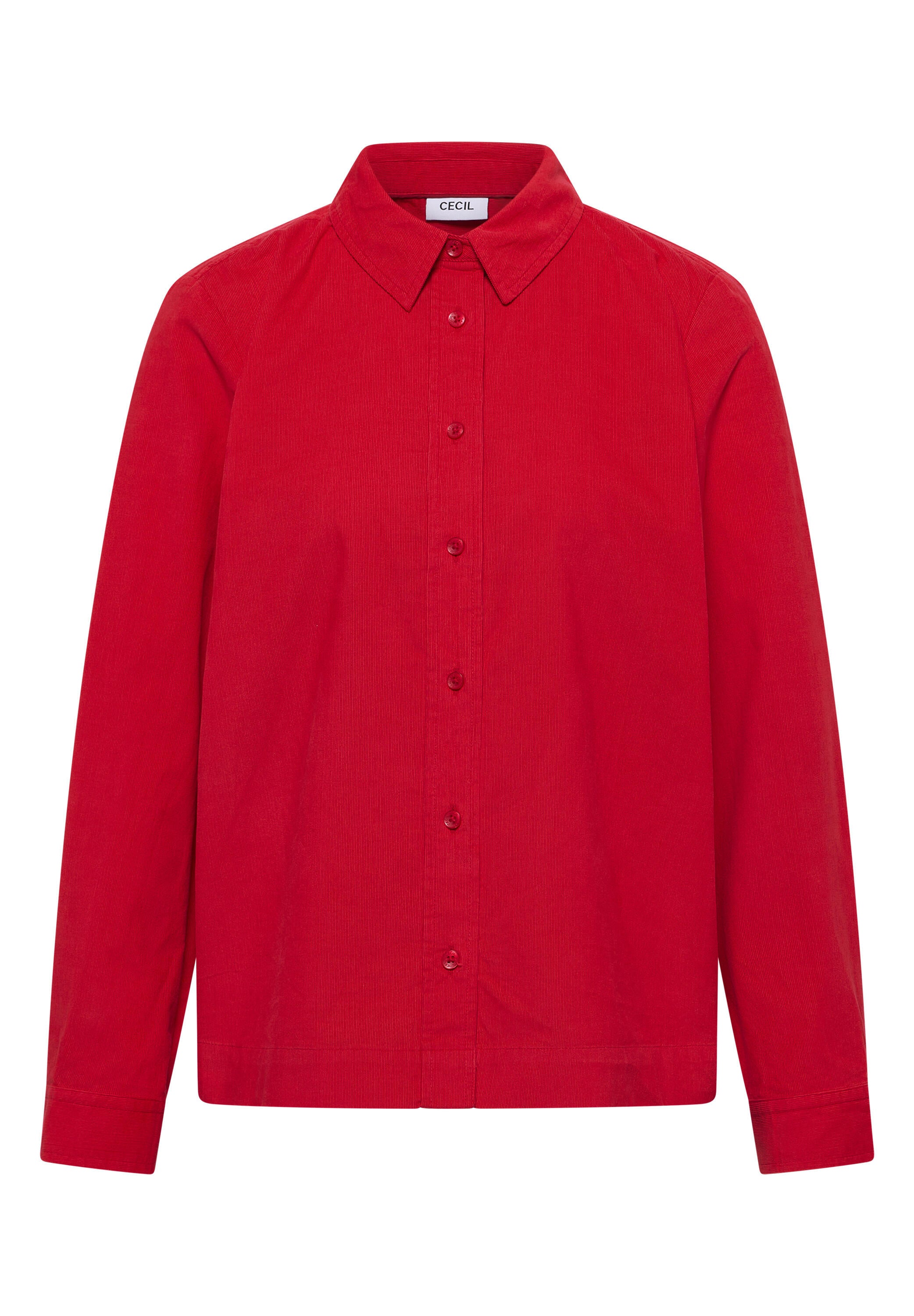 Cordhemd aus Baumwolle - 16953 fiery red - Rot