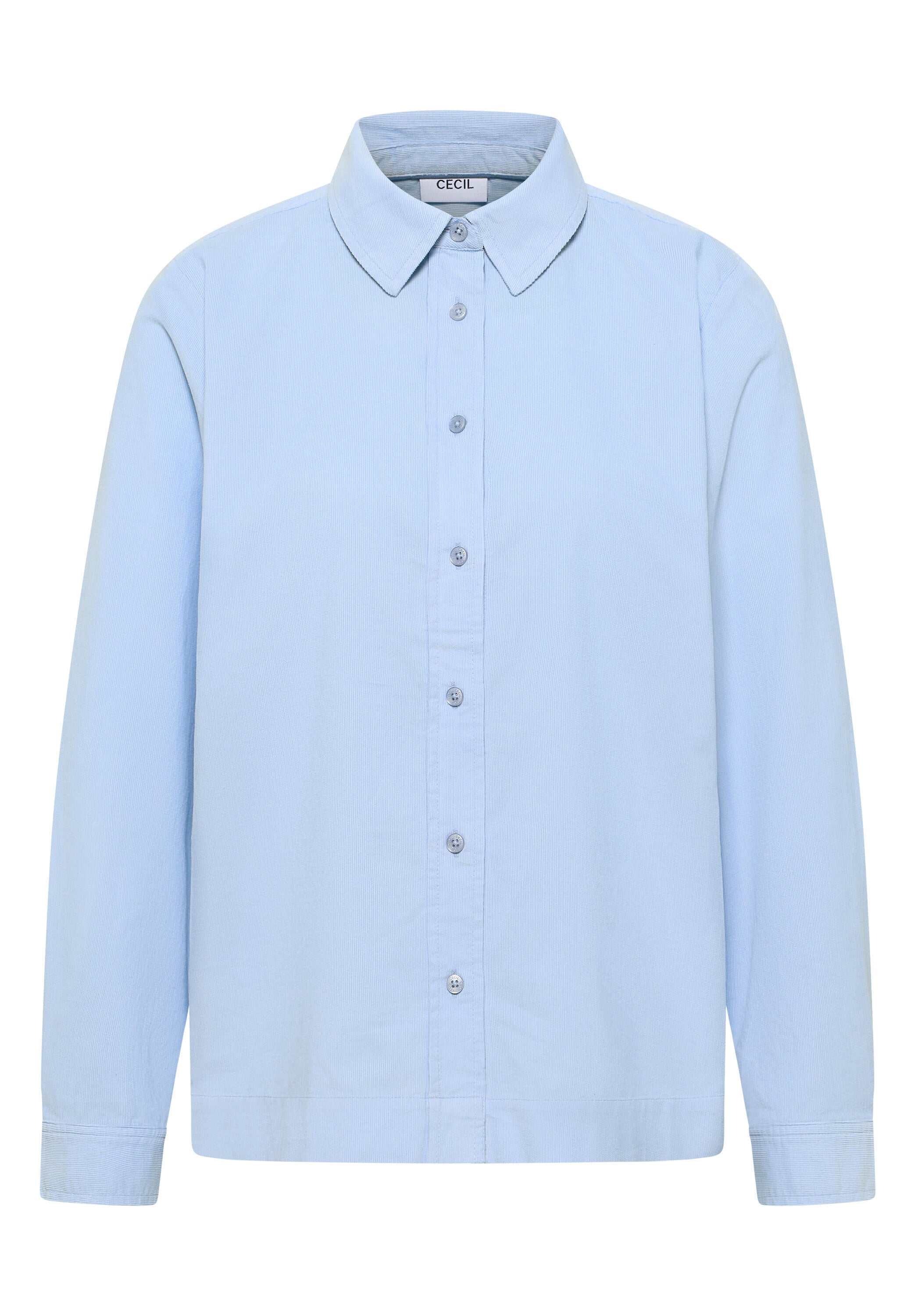 Cordhemd aus Baumwolle - 17292 light sky blue - Blau
