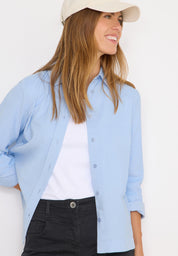 Cordhemd aus Baumwolle - 17292 light sky blue - Blau