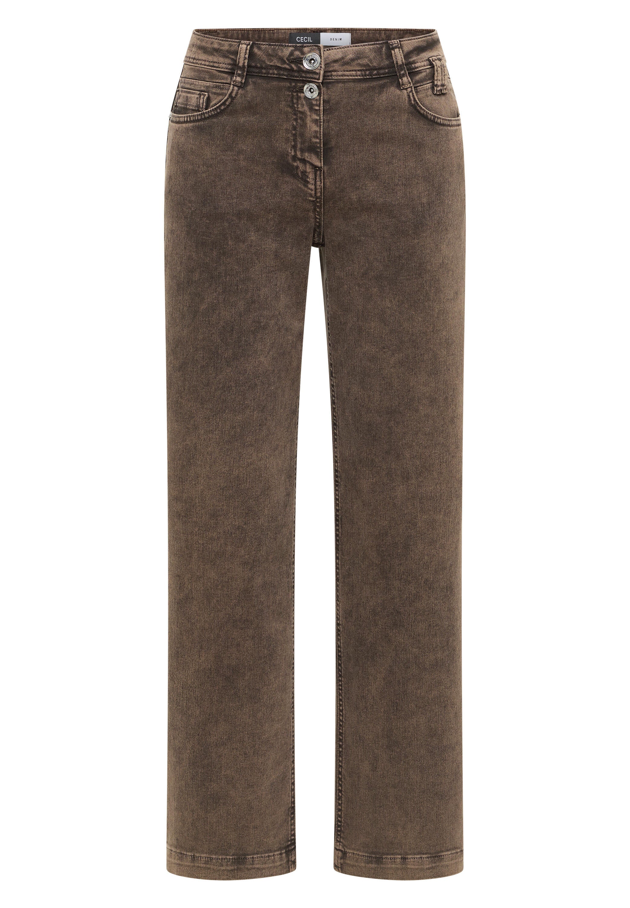 Jeans Wide Leg - 17107 chocolate mousse - Braun