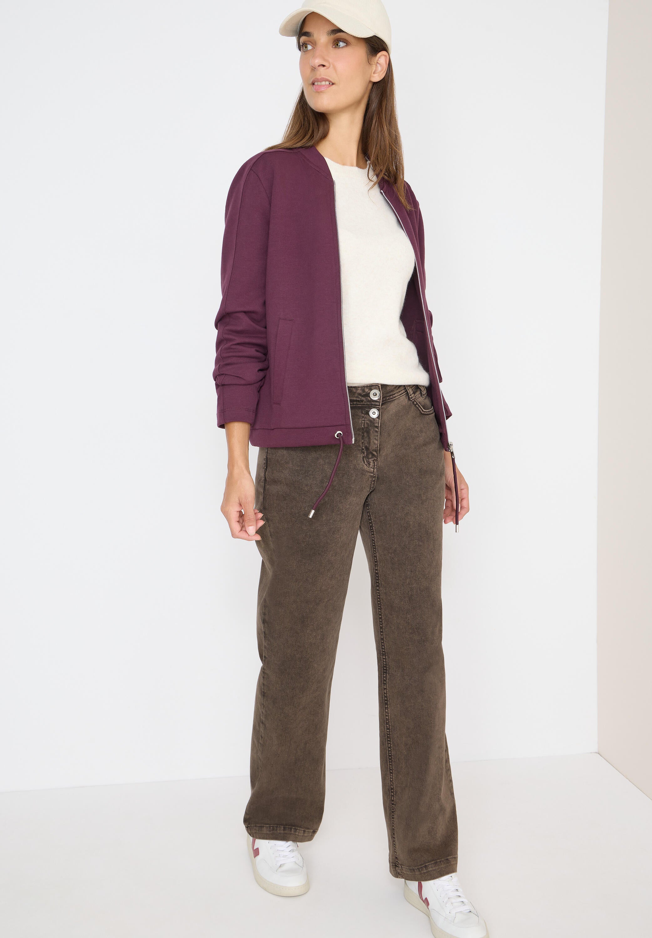 Jeans Wide Leg - 17107 chocolate mousse - Braun