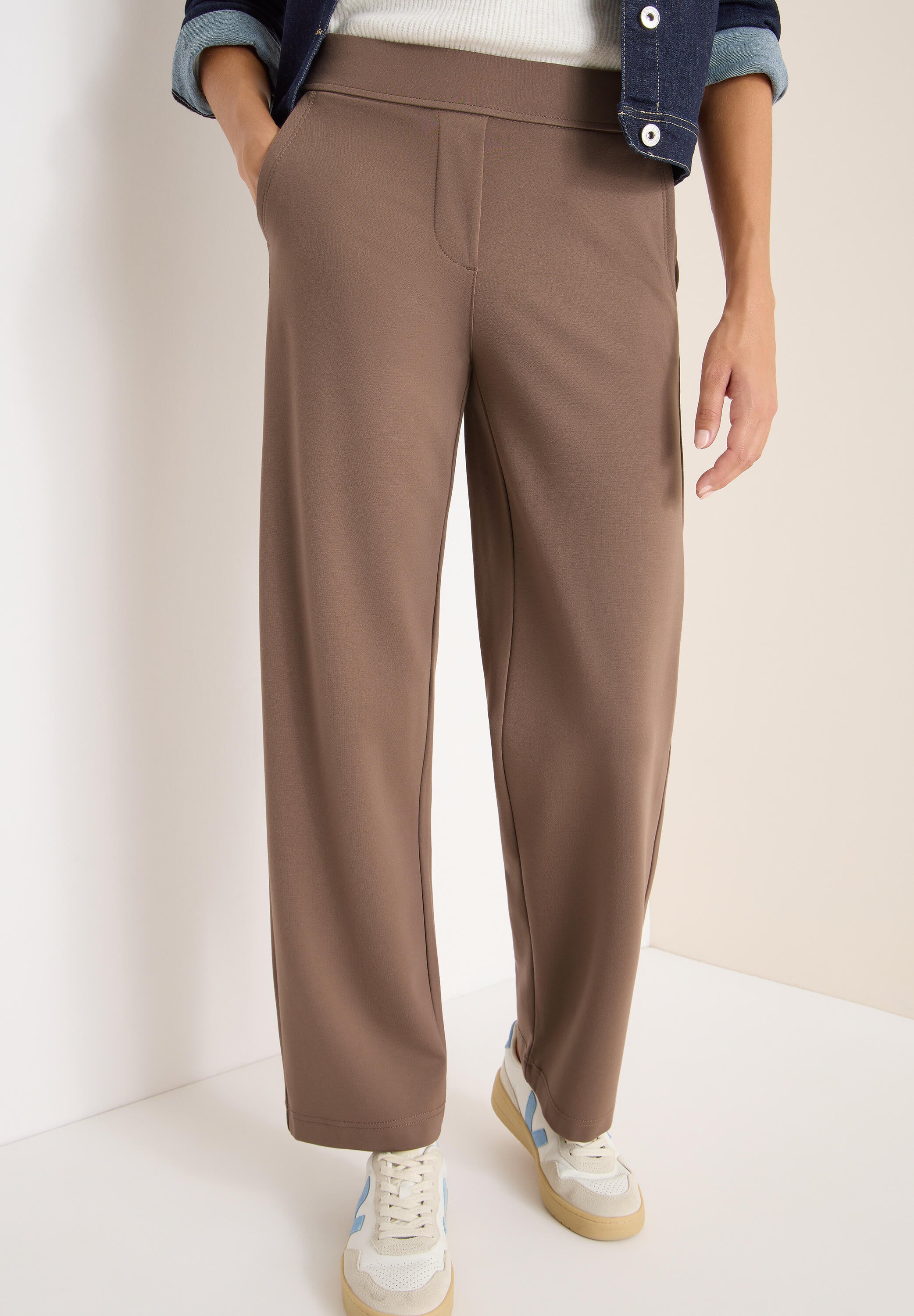 Hose NEELE aus Jerseyqualität - 17188 cocoa taupe - Braun