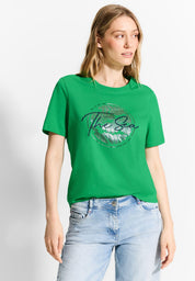 T-Shirt mit Aufdruck - 35599 fresh apple green - Grün