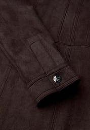 Velourskleid Midi mit V-Ausschnitt - 16866-deep roast brown - Braun