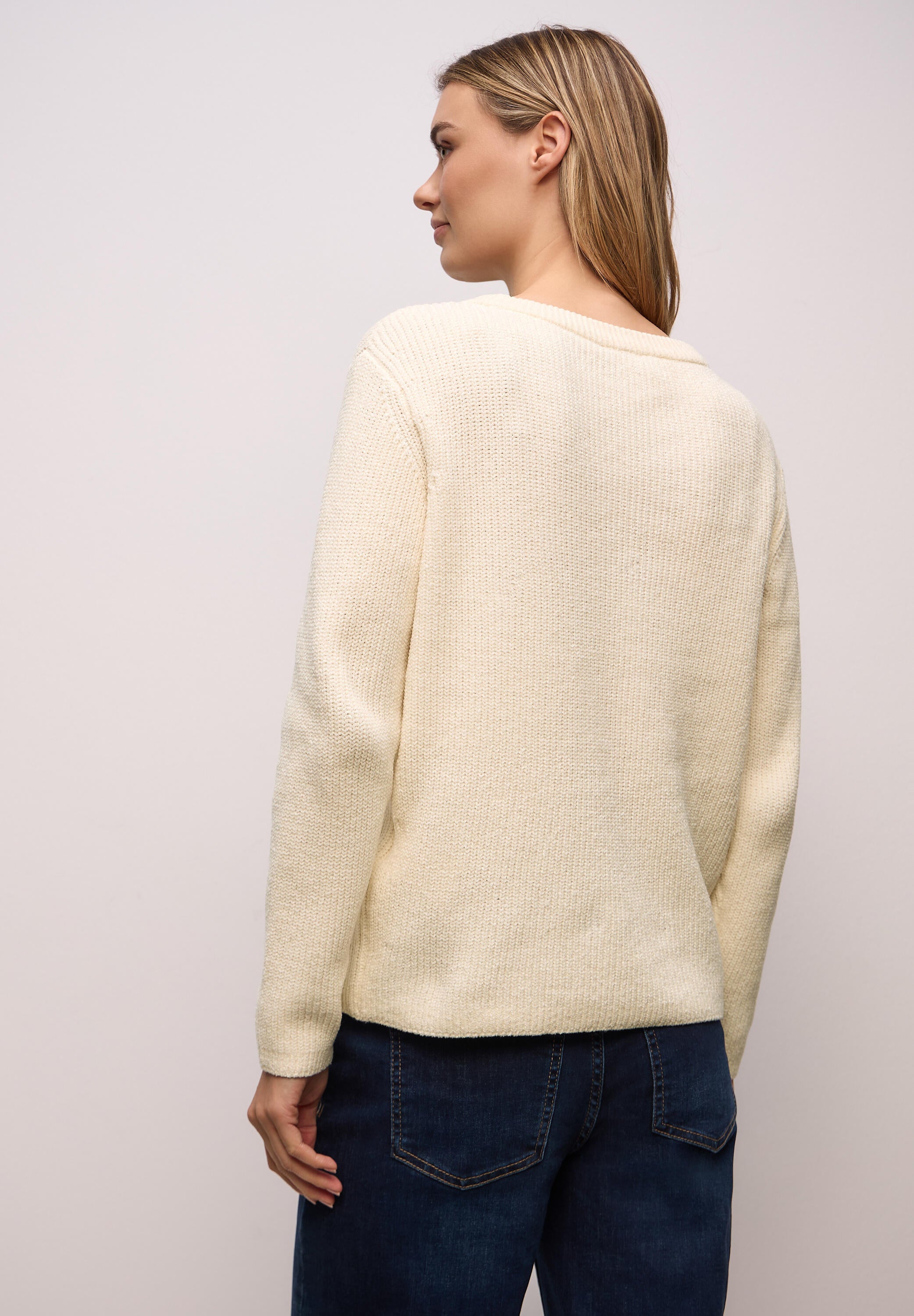 Strickpullover CHENILLE - 16351-soft beige - Creme