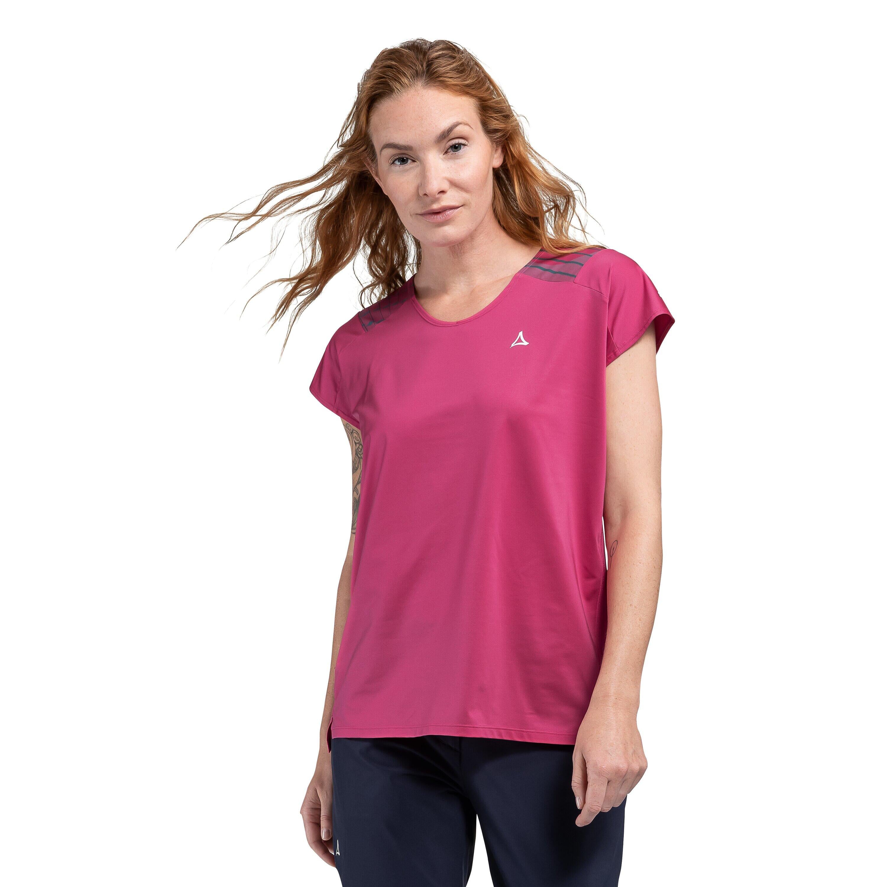 Gemustertes Funktionsshirt Aukra L - 3155-hollypink - Pink