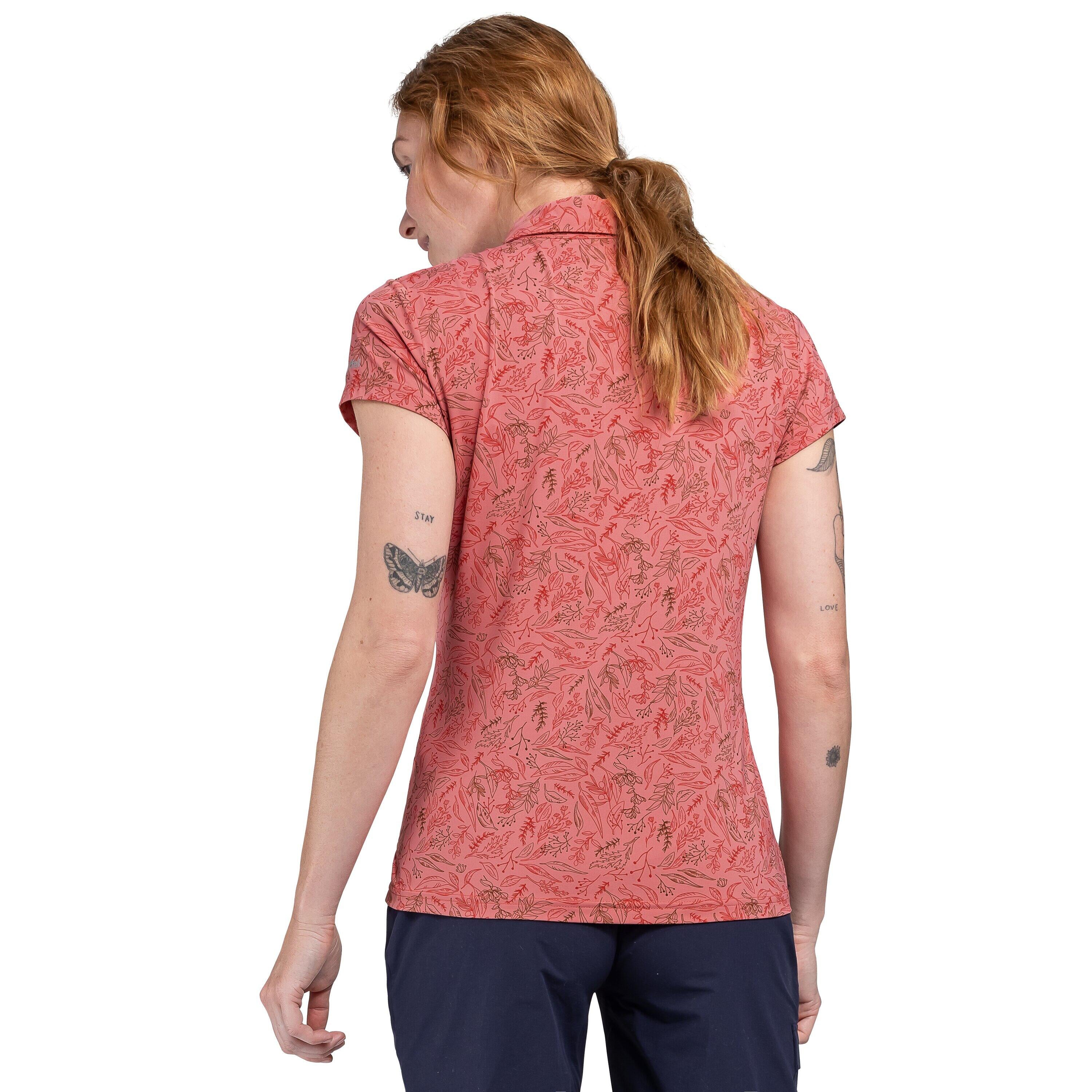 Poloshirt mit floralem Muster - 3245-claspingrose - Rosa