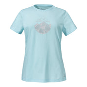 T-Shirt mit Print - 8025-icedblue - Blau