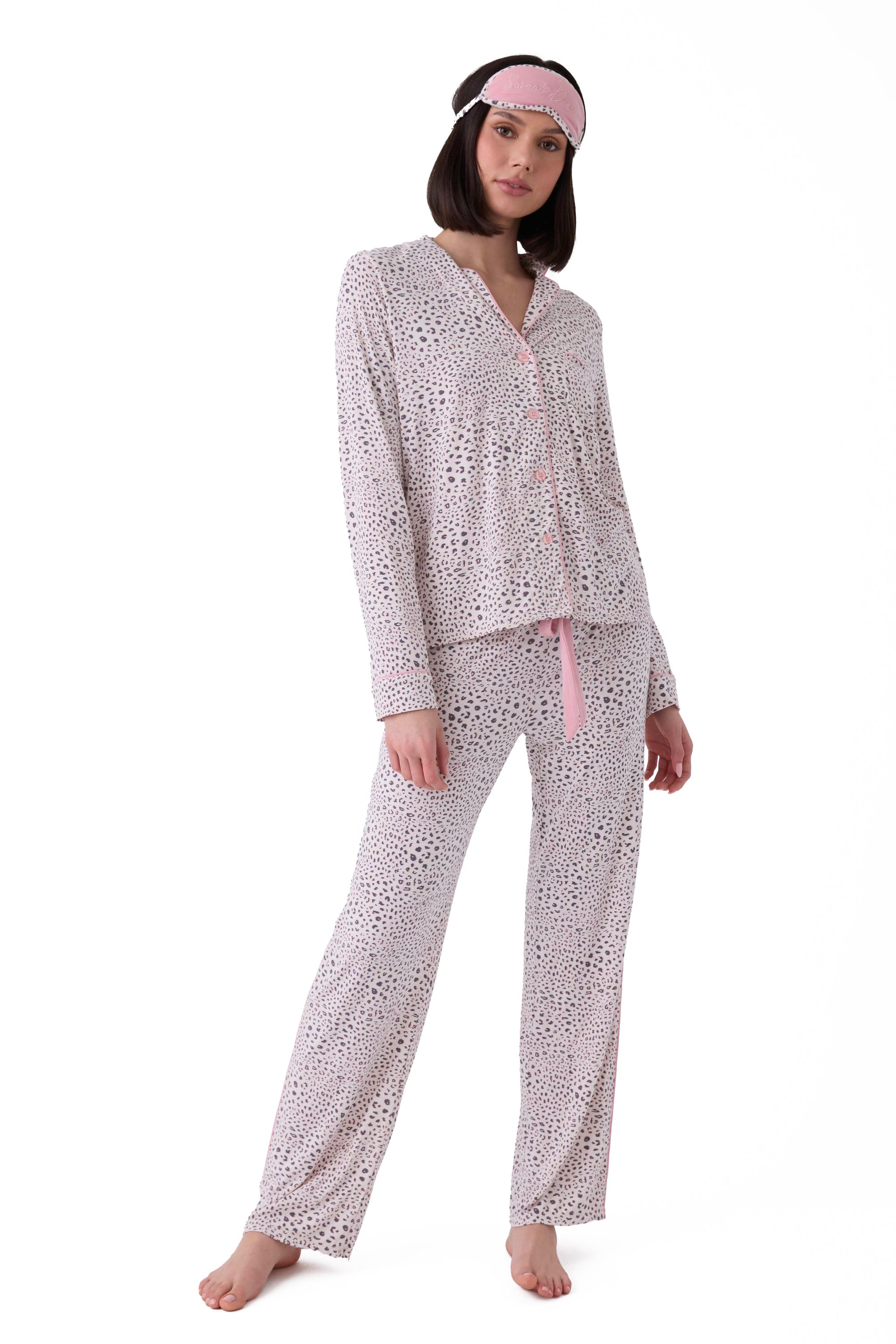 3-teiliges Pyjama-Set - 405-camel - Rosa