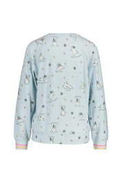 Pyjama-Shirt aus Jersey - 802-air - Blau