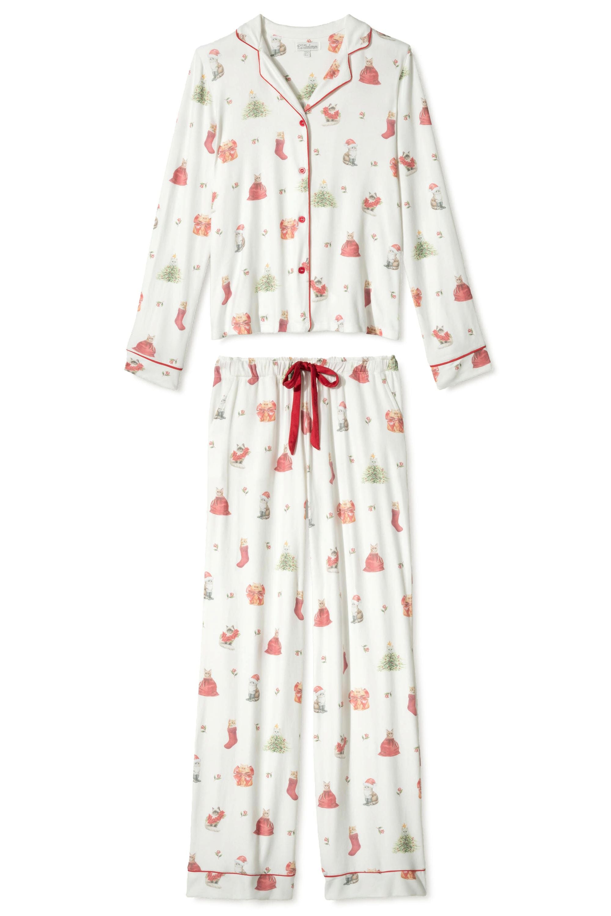 Pyjama-Set aus Butter-Jersey - 102-off-white - Weiß