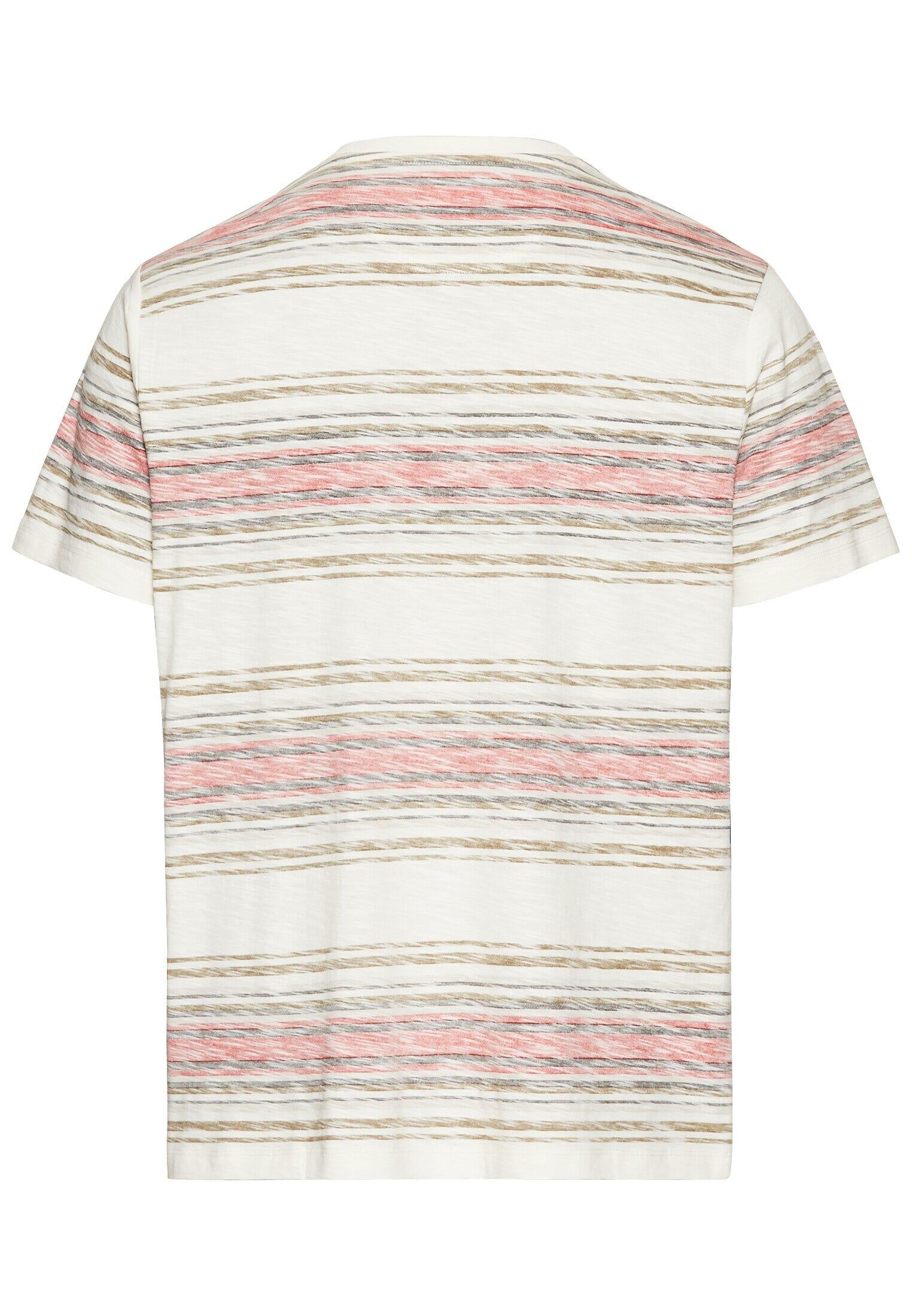 T-Shirt Regular Fit aus Baumwolle - 50-Sunfaded Red - Rot