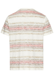 T-Shirt Regular Fit aus Baumwolle - 50-Sunfaded Red - Rot