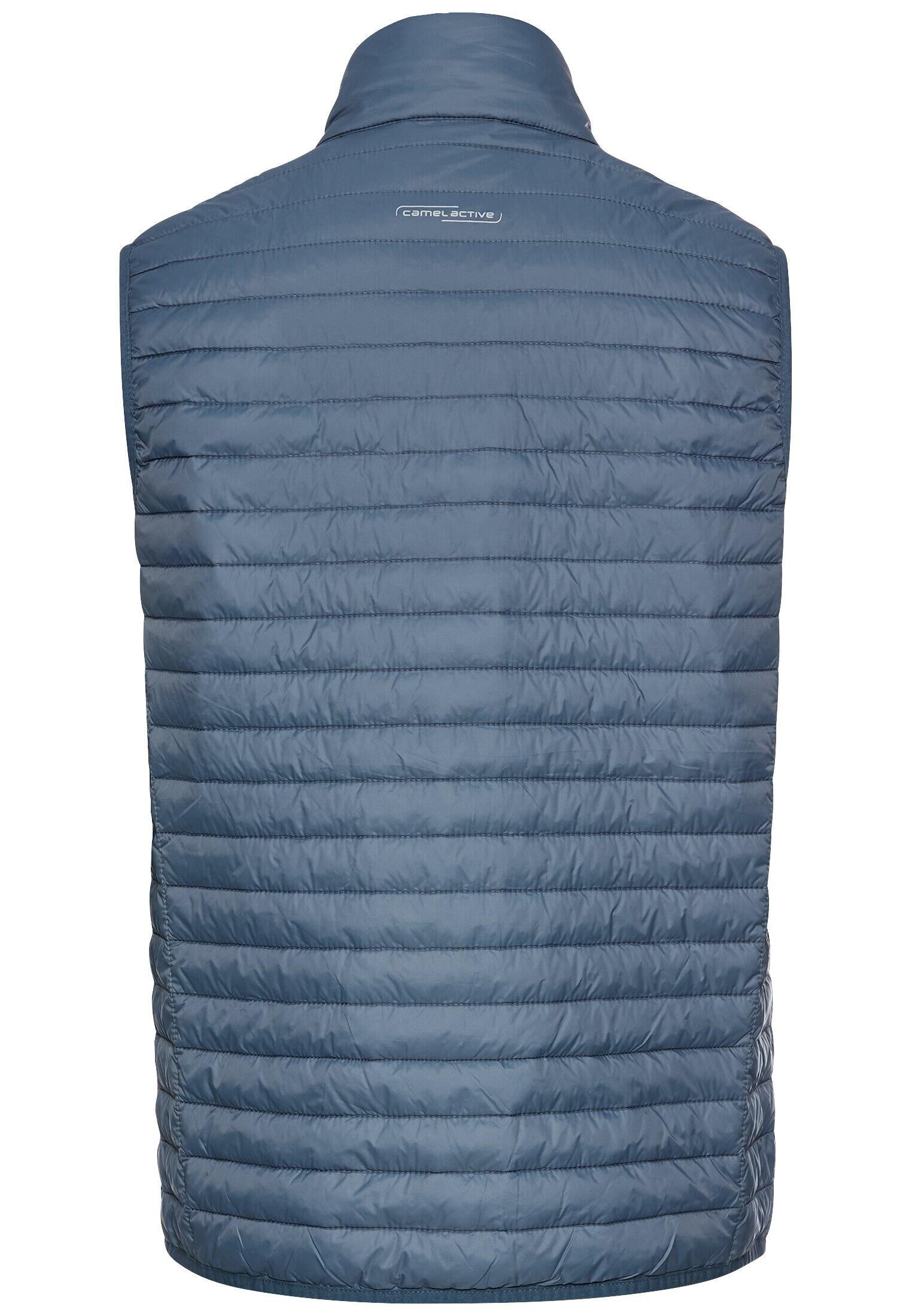 Steppweste mit Stehkragen - 40-Elemental Blue - Blau