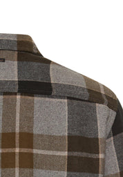 Flanellhemd kariert aus Baumwolle - 88-Asphalt - Grau