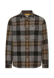 Flanellhemd kariert aus Baumwolle - 88-Asphalt - Grau