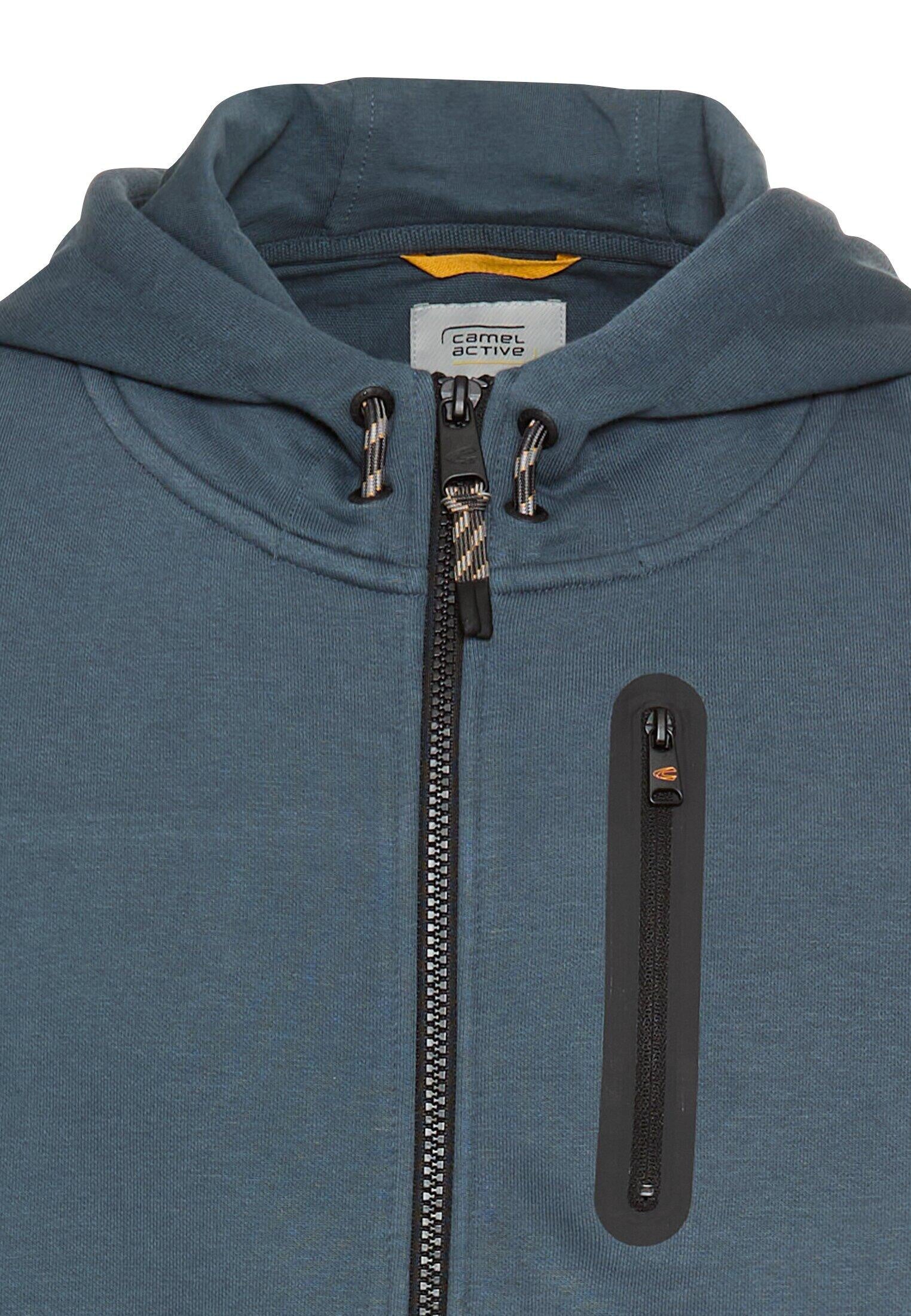 Sweatshirtjacke aus Baumwollmix - 47-Tinted Blue - Blau