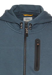 Sweatshirtjacke aus Baumwollmix - 47-Tinted Blue - Blau