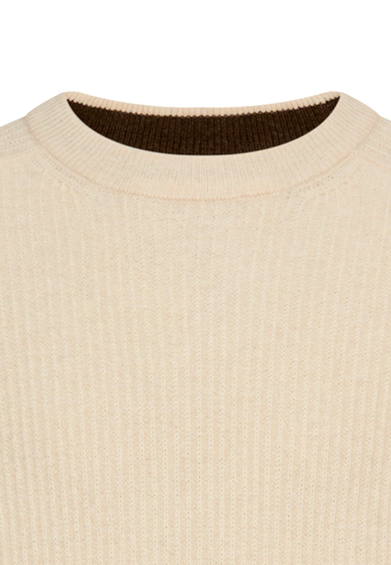 Strickpullover aus Wolle - 11-Oatmeal - Creme