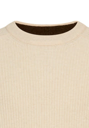 Strickpullover aus Wolle - 11-Oatmeal - Creme