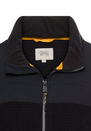 Strickjacke aus Baumwollmix - 88-Asphalt - Schwarz