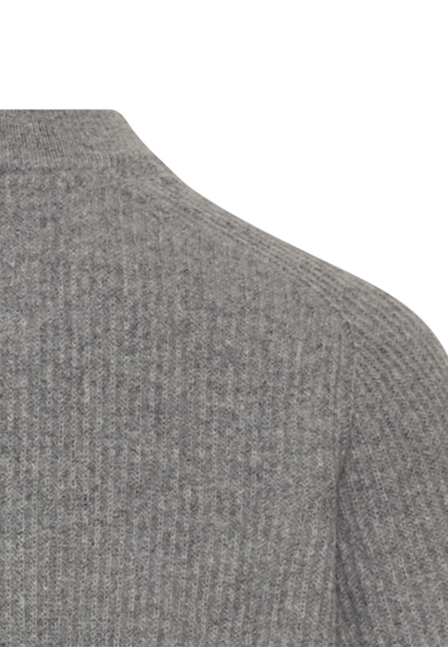 Strickjacke aus Wolle - 06-Grey Melange - Grau