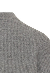 Strickjacke aus Wolle - 06-Grey Melange - Grau
