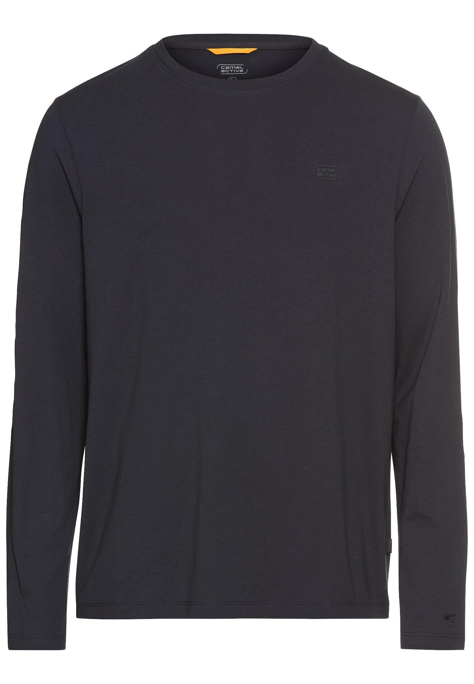 Langarmshirt aus Baumwollmix - 48-Dark Navy - Blau