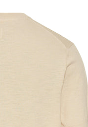 Strick-T-Shirt aus Baumwolle - 11-Oatmeal - Beige