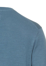 Strick-T-Shirt aus Baumwolle - 43-Stone Blue - Blau
