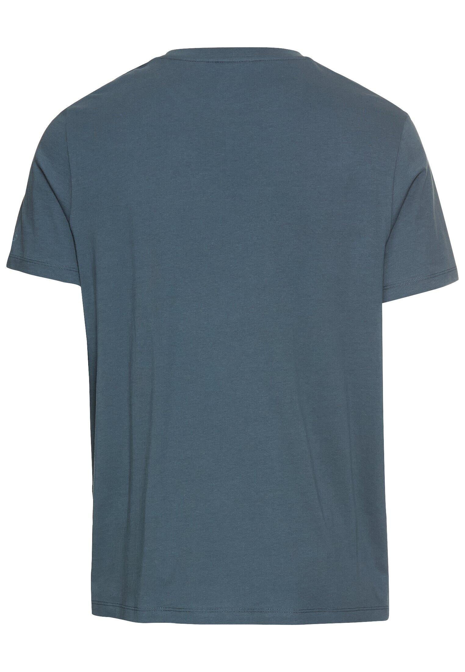 T-Shirt aus Baumwolle - 47-Tinted Blue - Blau