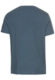 T-Shirt aus Baumwolle - 47-Tinted Blue - Blau