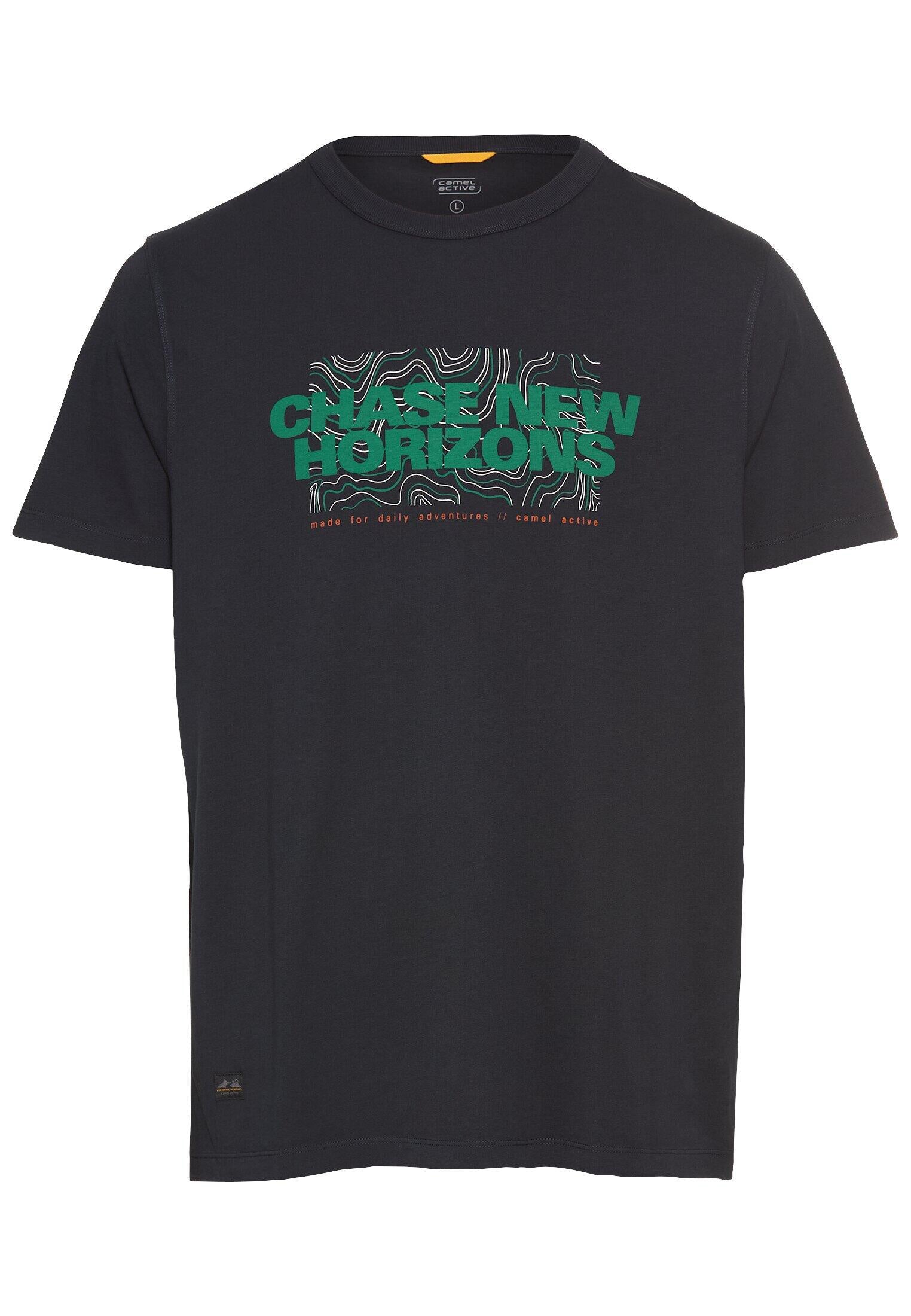 T-Shirt aus Baumwolle - 48-Dark Navy - Blau