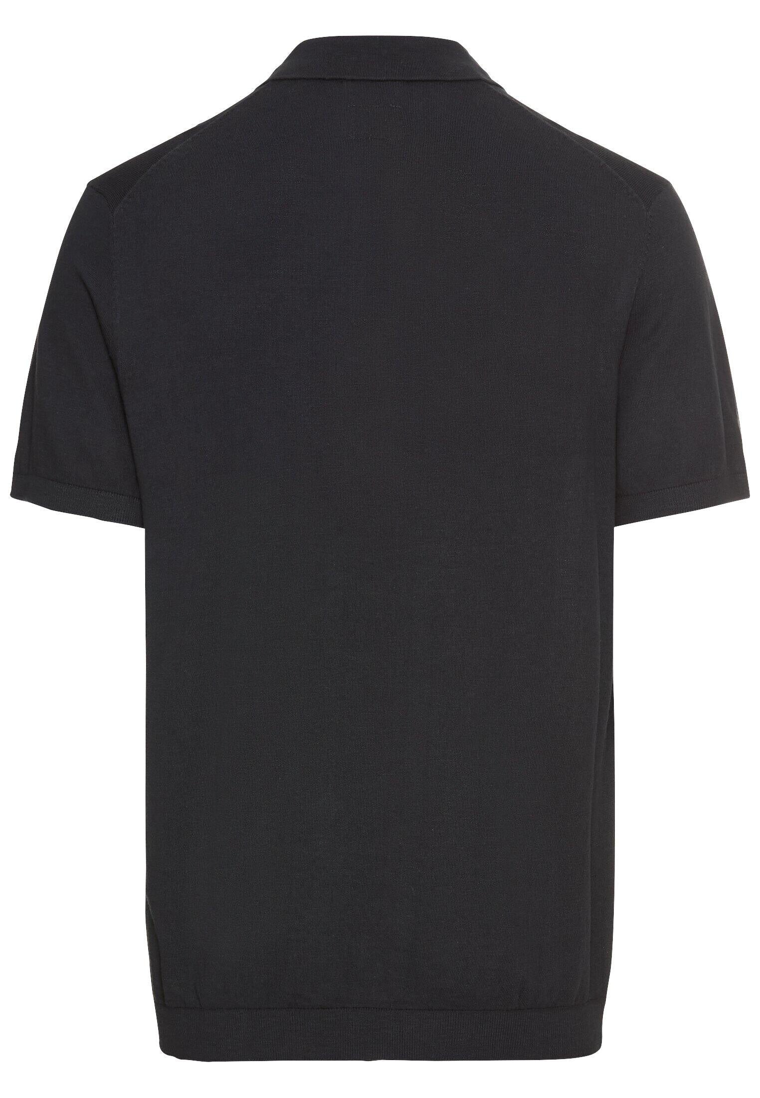 Leichtes Strick-Polo aus reiner Baumwolle - 48-Dark Navy - Blau