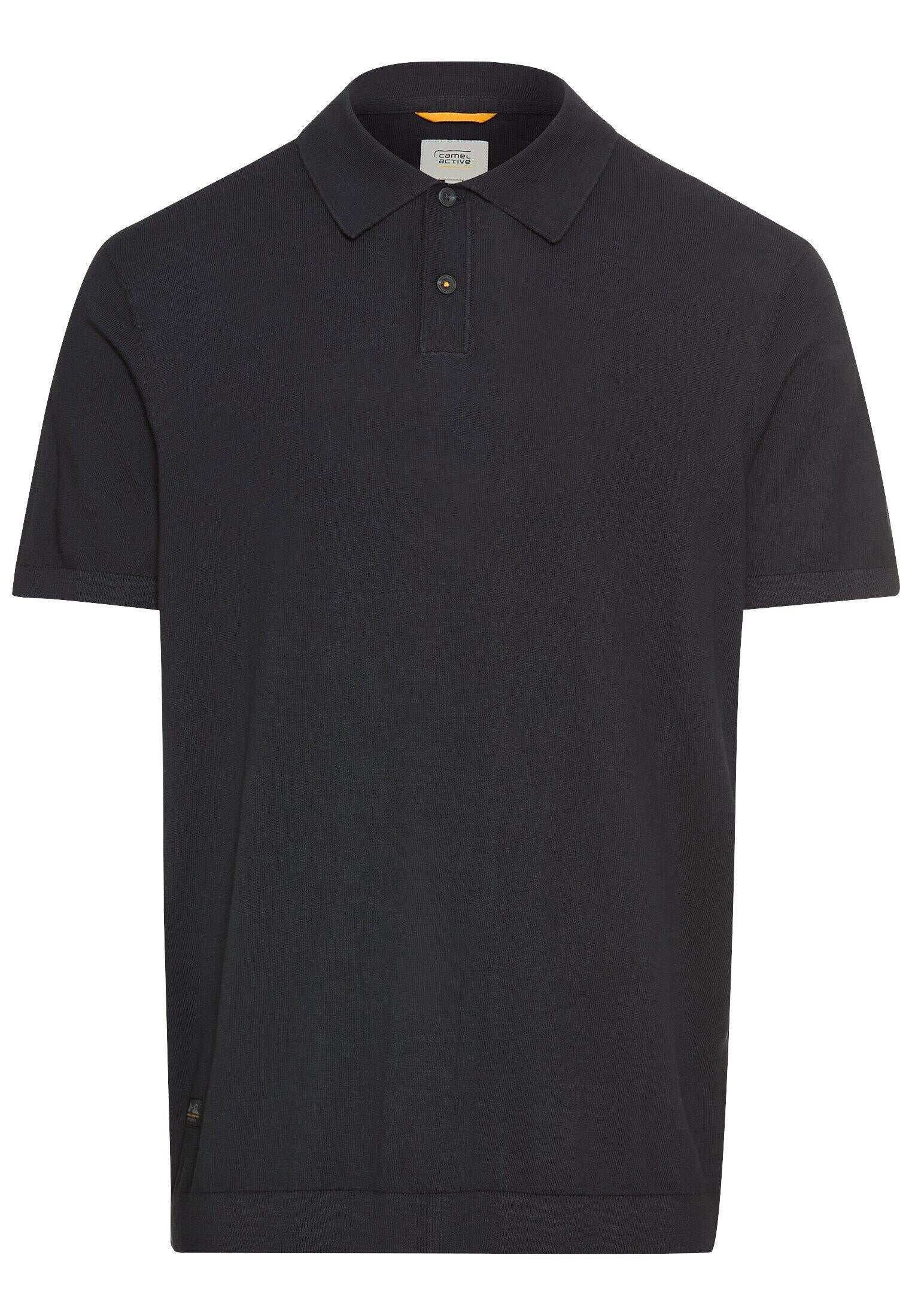 Leichtes Strick-Polo aus reiner Baumwolle - 48-Dark Navy - Blau