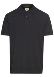 Leichtes Strick-Polo aus reiner Baumwolle - 48-Dark Navy - Blau