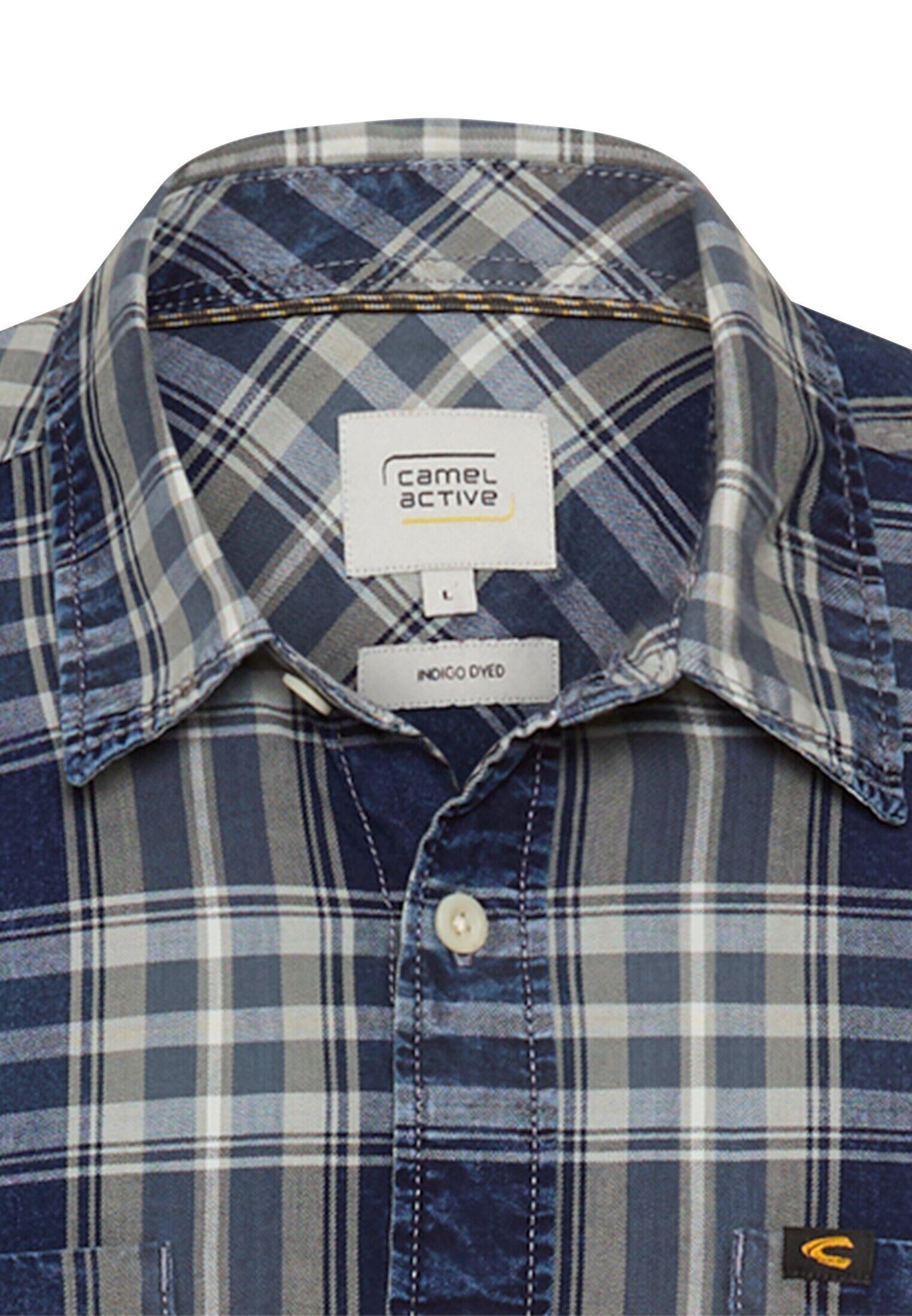 Freizeithemd kariert Regular Fit - 43-Stone Blue - Blau