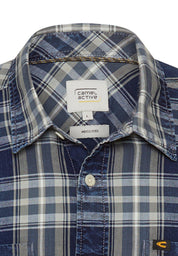 Freizeithemd kariert Regular Fit - 43-Stone Blue - Blau